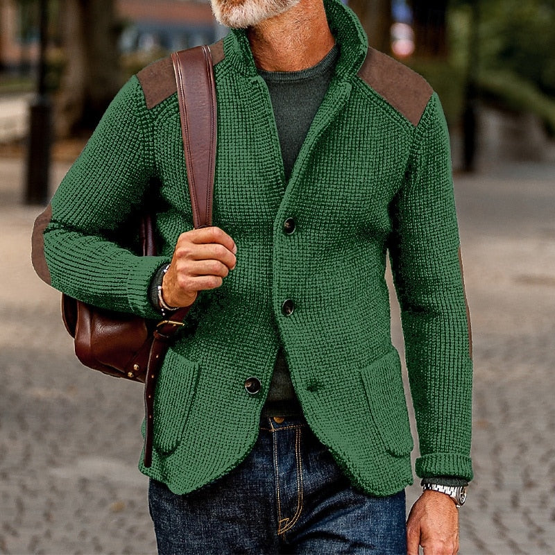 Baxter | Strukturierte Strickjacke mit Stehkragen