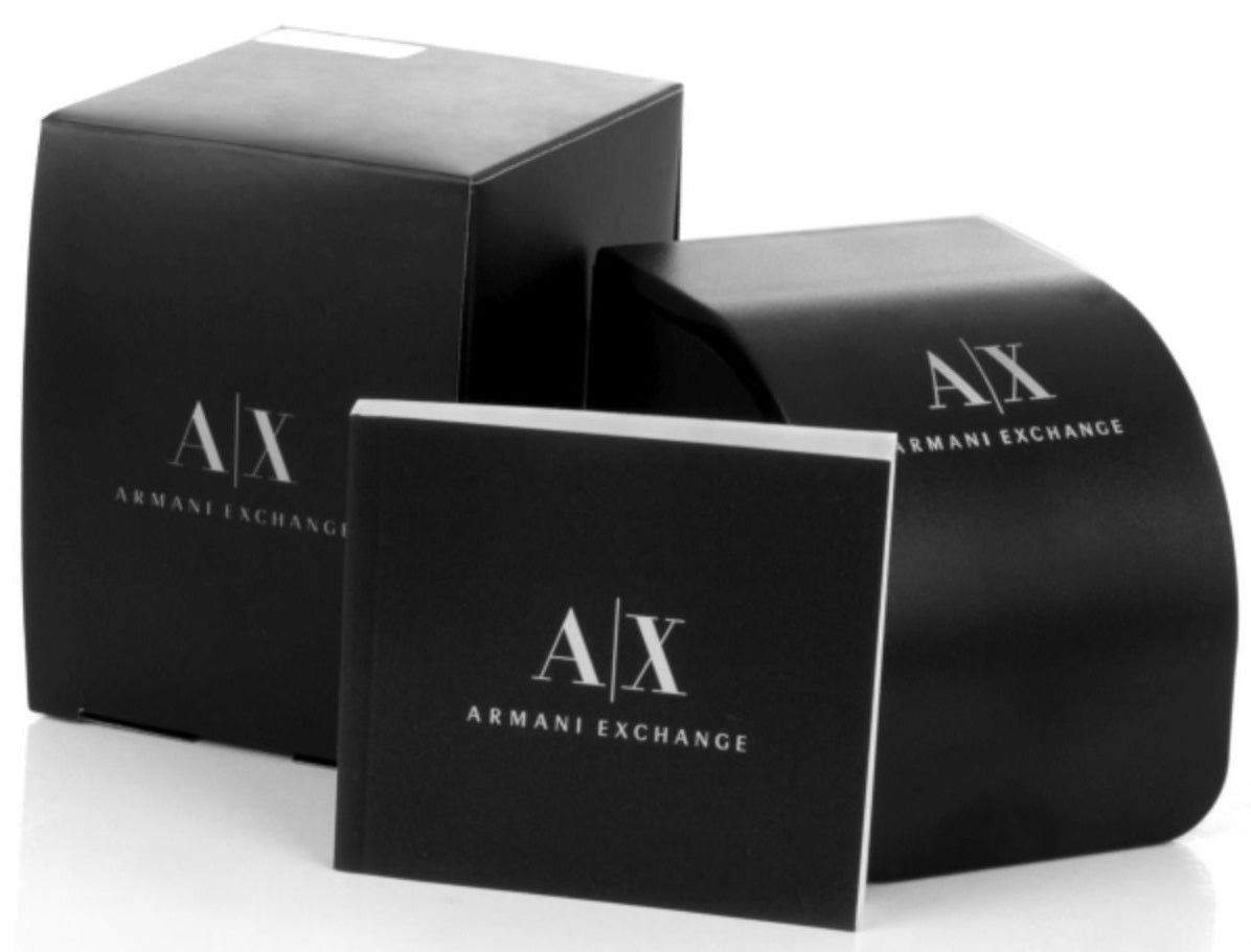 Armani Exchange Cayde AX2722 Herren-Analog-Uhr – Graues Zifferblatt mit passendem grauem Edelstahlarmband