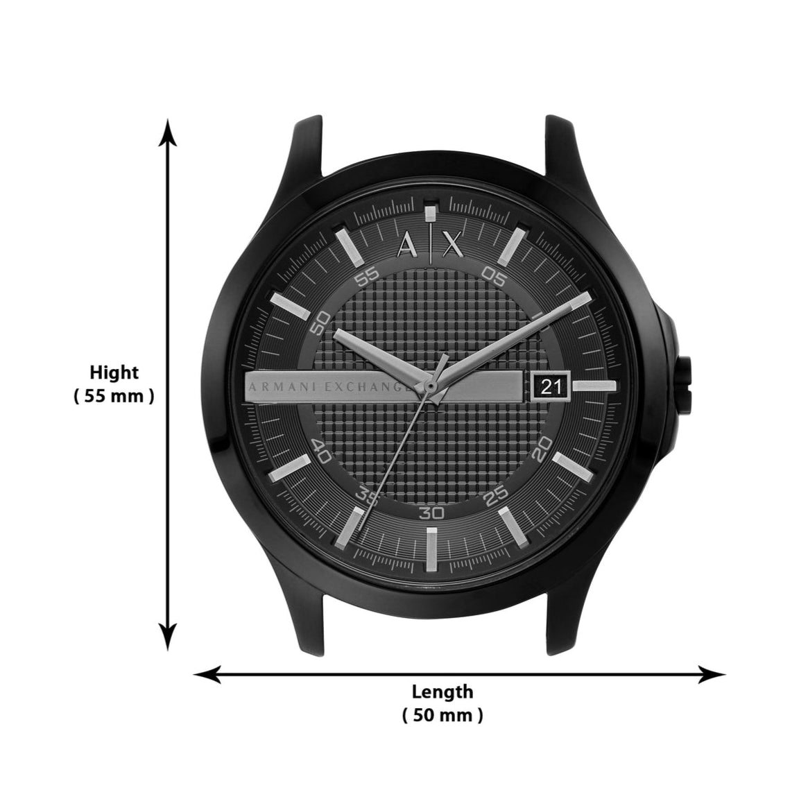Armani Exchange Hampton AX7101 Herrenuhr – Schwarzes Zifferblatt mit schwarzem Edelstahlarmband