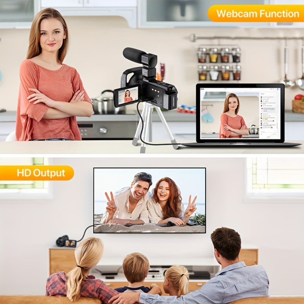 5K 30FPS Vlog Camera 48MP UHD WiFi with 16x Digital Zoom, IR Night Vision for an Everyday Personal Care Routine