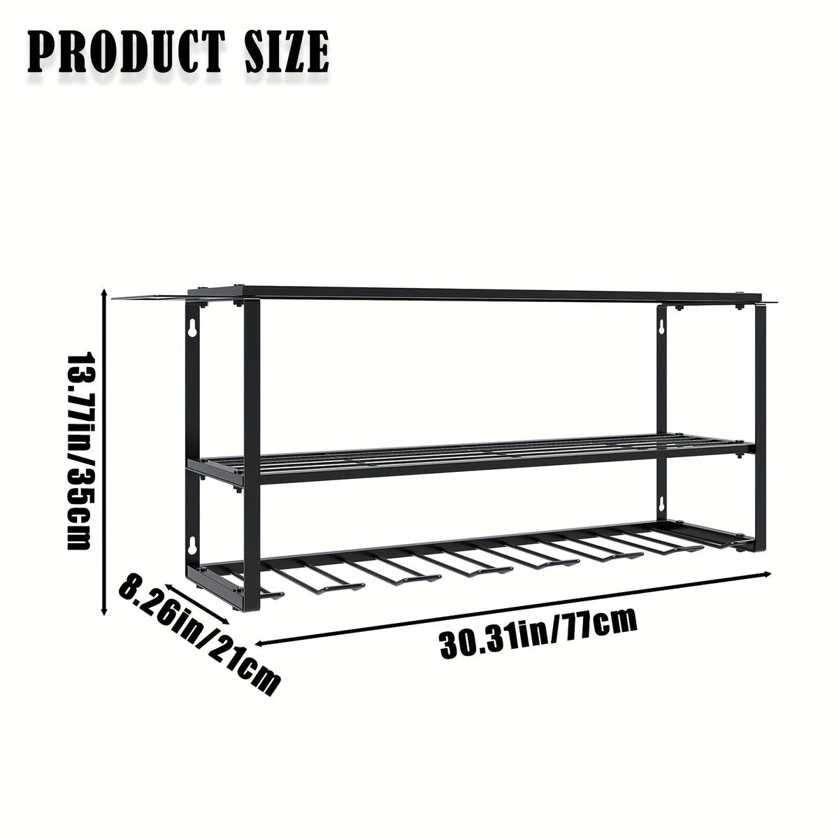Wall Mount Power Tool Storage Rack, Steel 3-Tier & 4-Tier Garage Tool Organizer with 7 Bit Holders