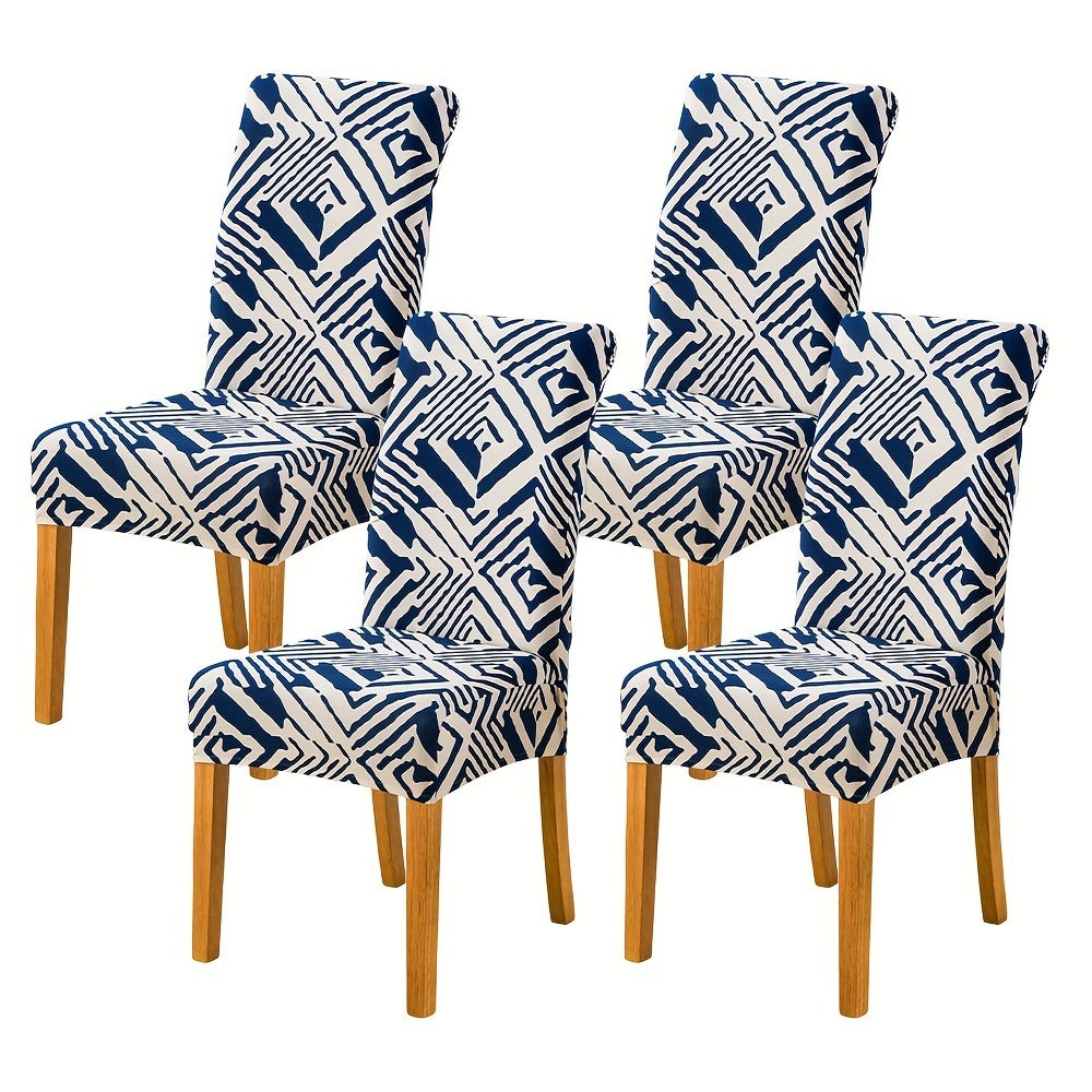 Dining Chair Covers in Ten Patterns with Four- or Six-Piece Set Checkouts for Parsons Chairs