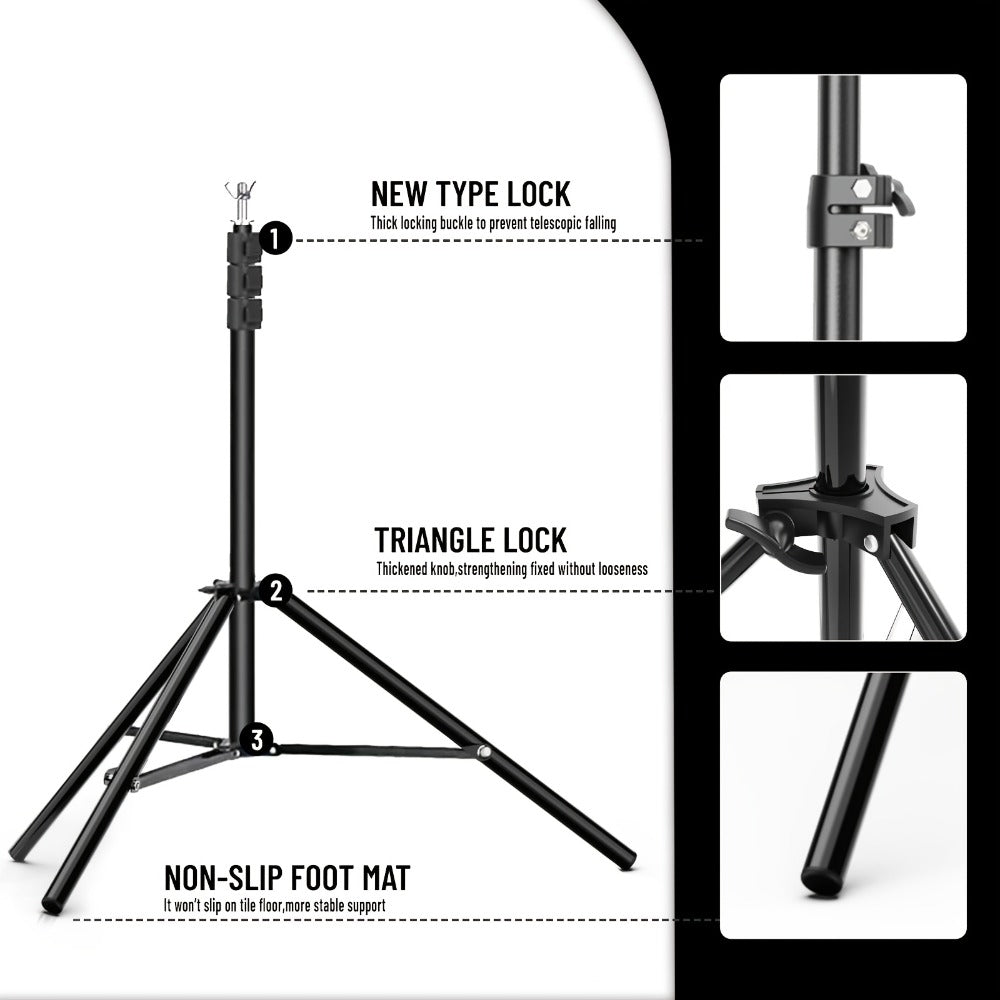 10x10Ft Backdrop Stand Kit with 2 Adjustable Support Stands 4 Crossbars 4 Clamps for Photography for an Everyday Personal Care Routine