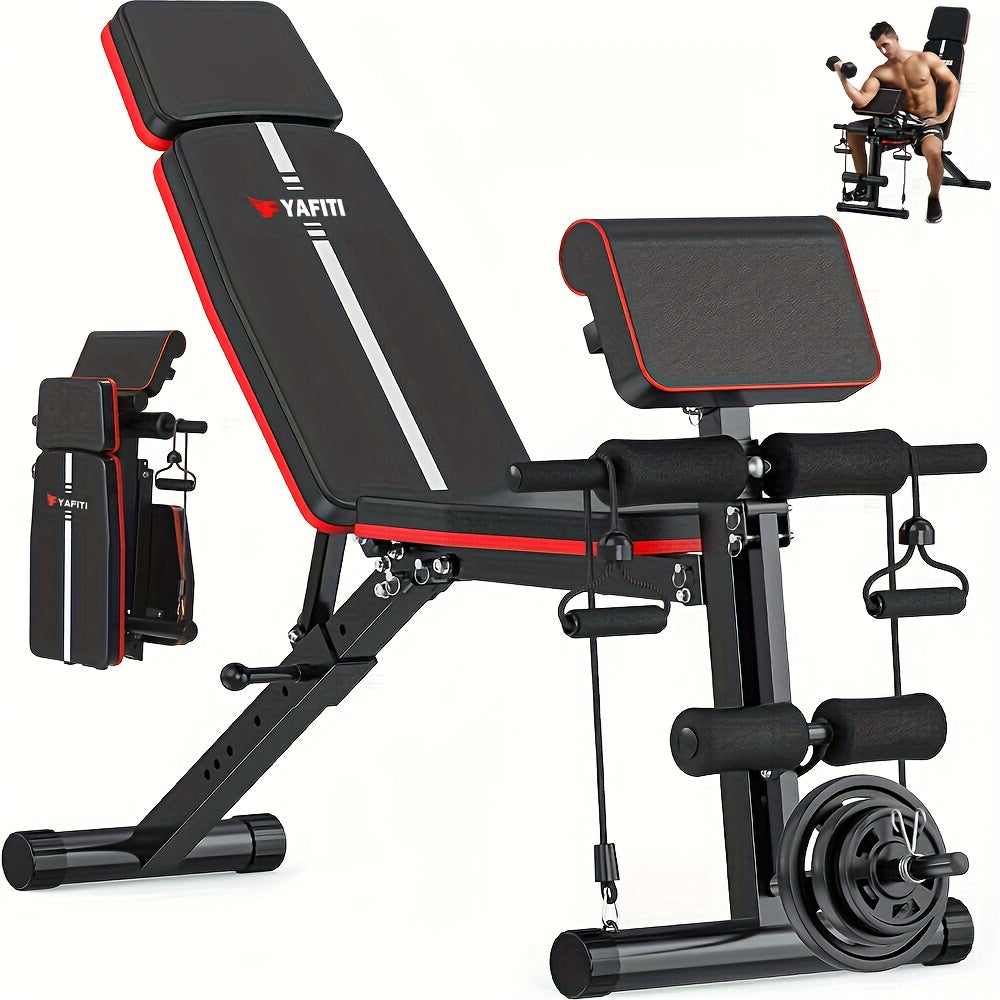Adjustable Weight Bench in a Foldable 14-in-1 770lb Capacity Design for Full Body Strength Training at Home