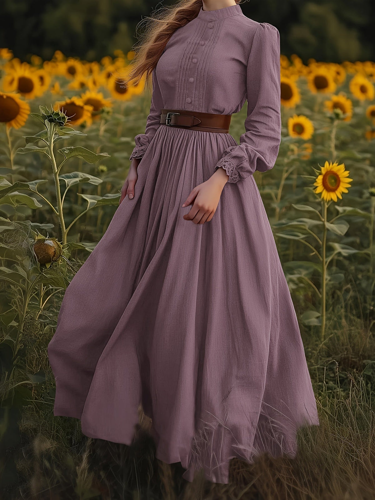 Susannah | Romantisches Maxikleid mit hohem Ausschnitt