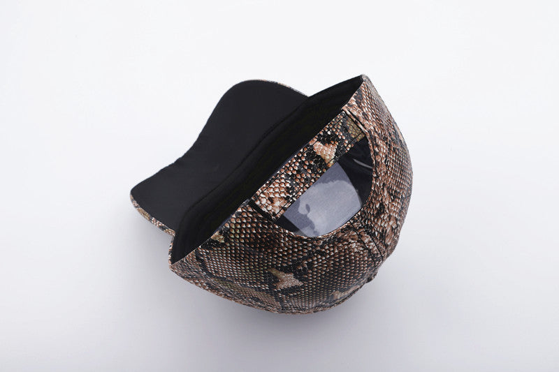 Jackson Baseballkappe aus Kunstleder mit Schlangenmuster, verstellbar, Unisex