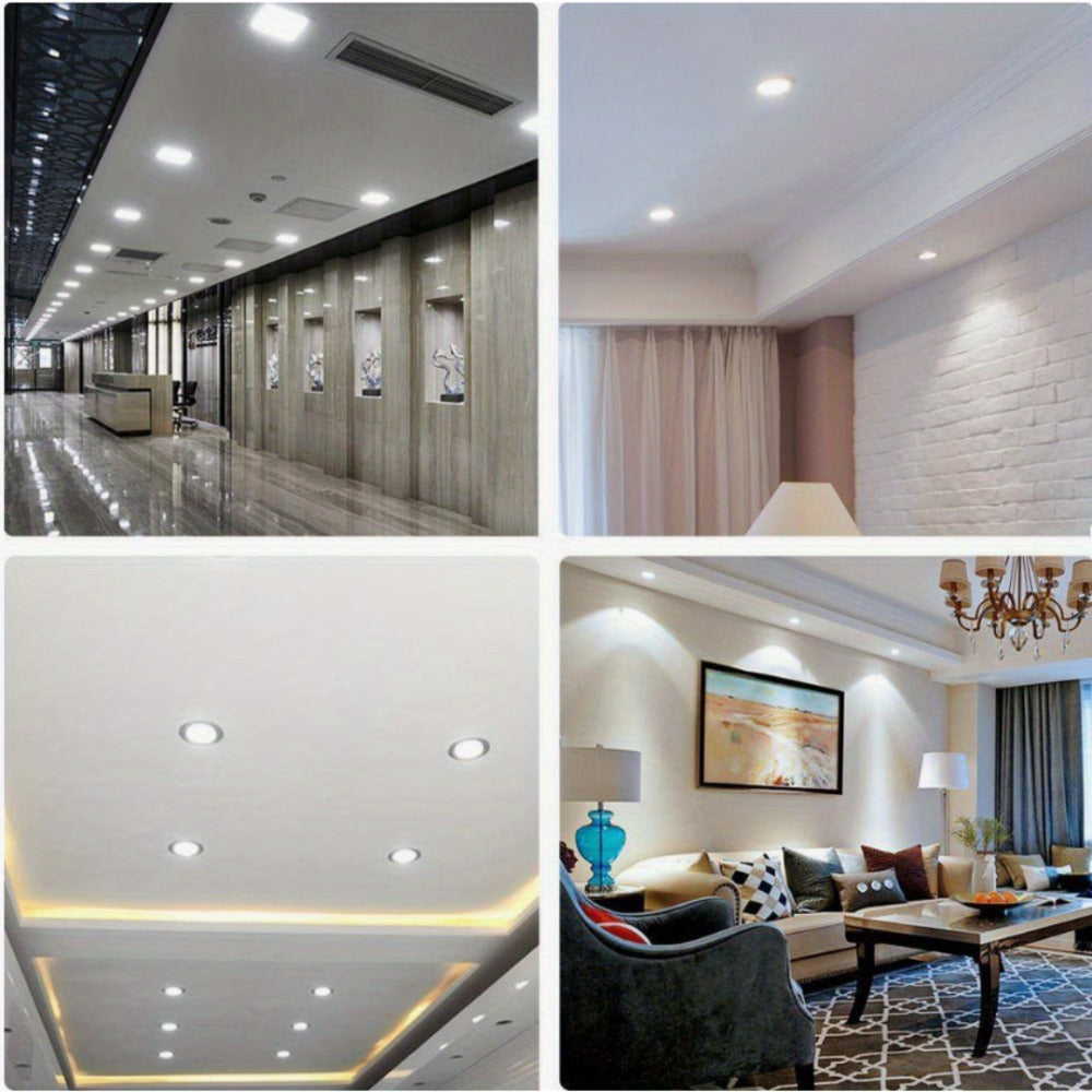 LED Recessed Ceiling Light 6 Inch 24/72 Pack 5CCT 2700K-5000K Dimmable Ultra-Thin Wafer for Home Cooking, Dining and Outdoor Meals