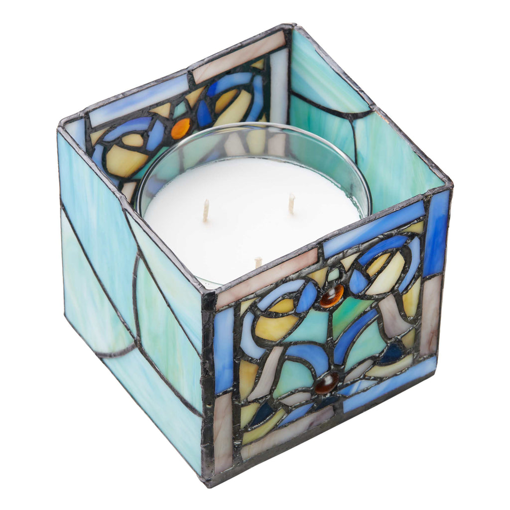 River of Goods Stained Glass Candle Holder