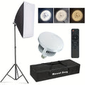 Softbox Photography Lighting Kit 2-Pack MOUNTDOG 19.7x27.5 Inch Continuous Lighting System 85W 5700K E27 LED Bulbs with Remote for Portrait Product Fashion Studio Photography