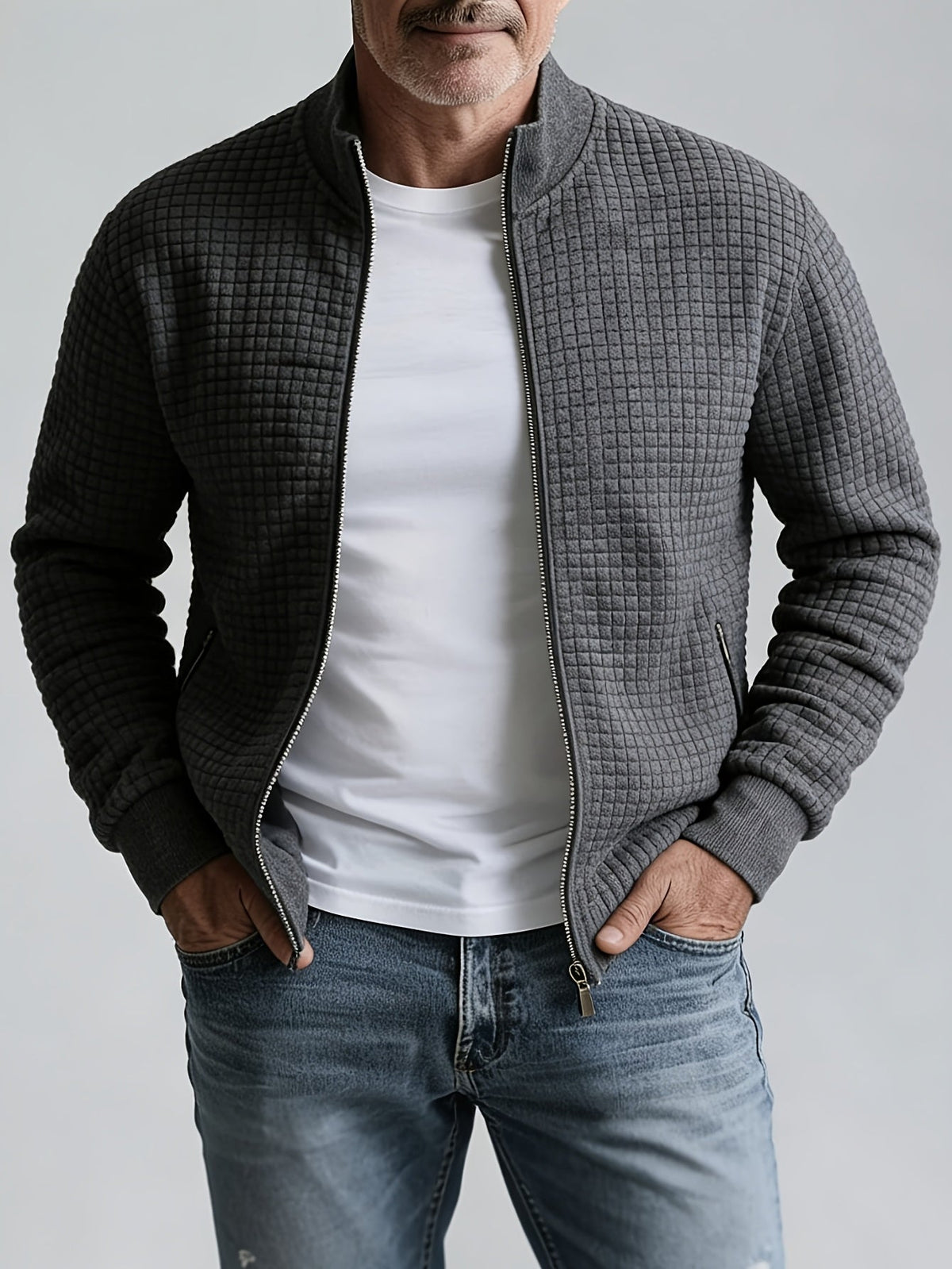 Grayson | Strukturierte Jacke mit Stehkragen