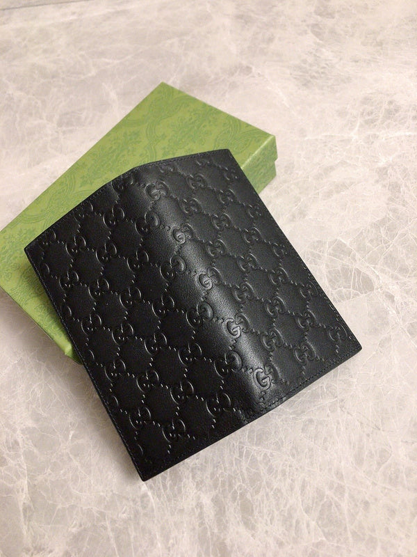 Gucci Signature Long Continental Wallet – GG Embossed Black Leather
