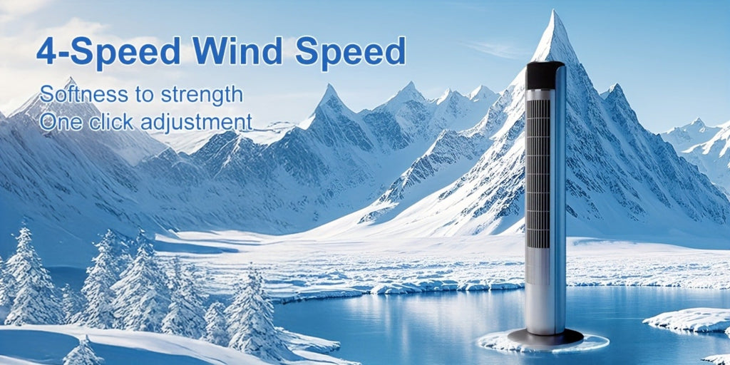 Bladeless Tower Fan with Remote Control and 12-Hour Timer for Home
