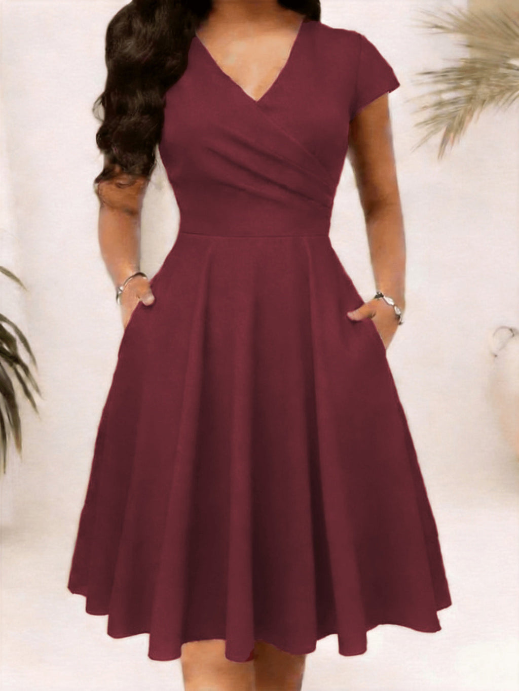 Nadine | Elegantes florales Midikleid