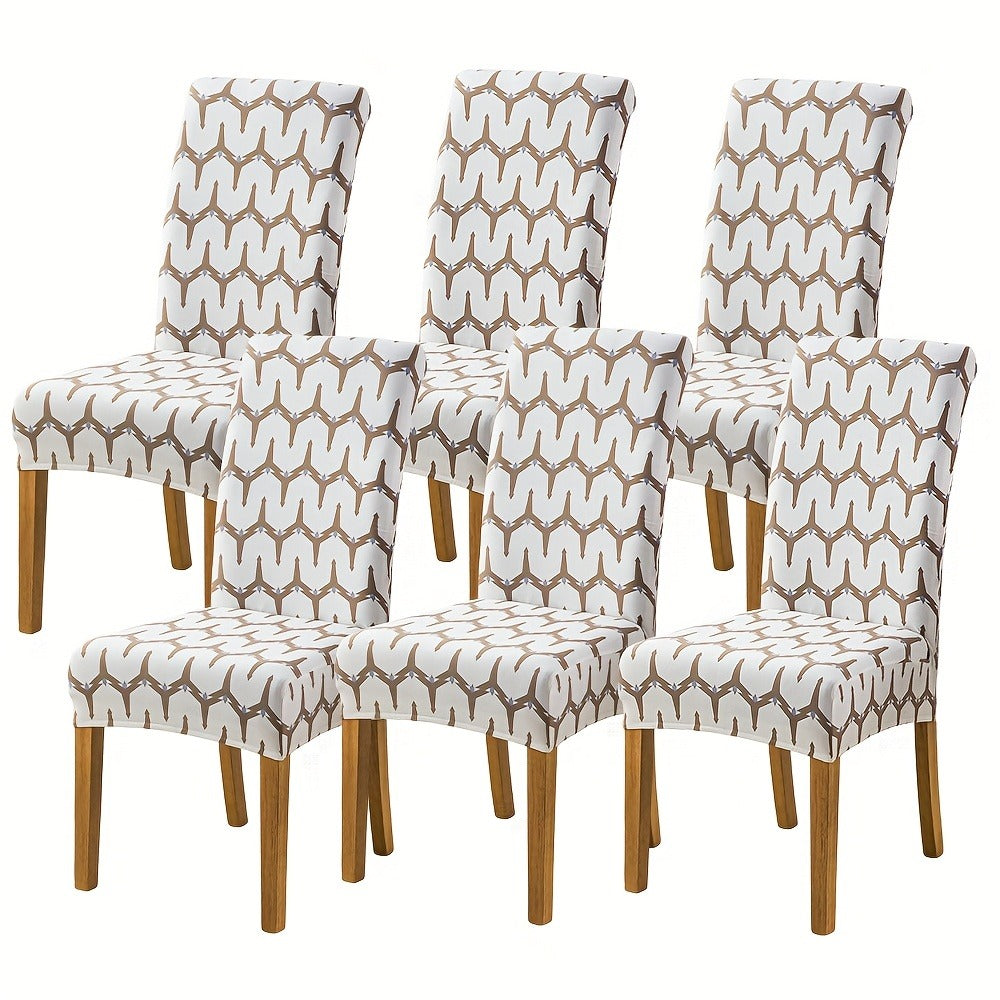 Dining Chair Covers in Ten Patterns with Four- or Six-Piece Set Checkouts for Parsons Chairs