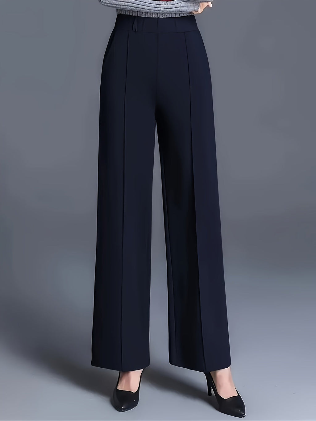 Marlene | High-Waisted Straight-Leg Trousers