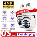 Light Bulb Security Camera 2-Pack 4MP E27 WiFi, Full Color Night Vision, Motion Detection Alerts