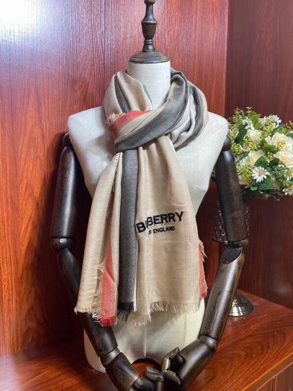 Burberry London England Logo Stripe Scarf