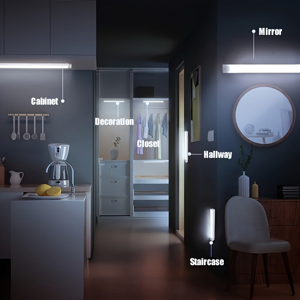 Under Cabinet Lights Motion Sensor 12 Pack USB Rechargeable Wireless Magnetic LED Night for Home Cooking, Dining and Outdoor Meals