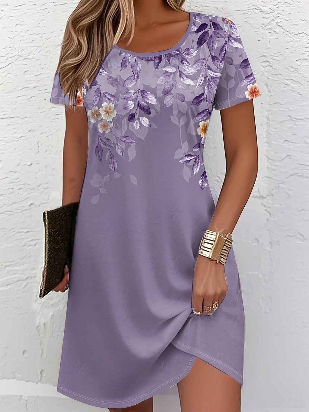 Della | Florales A-Linien-Midikleid