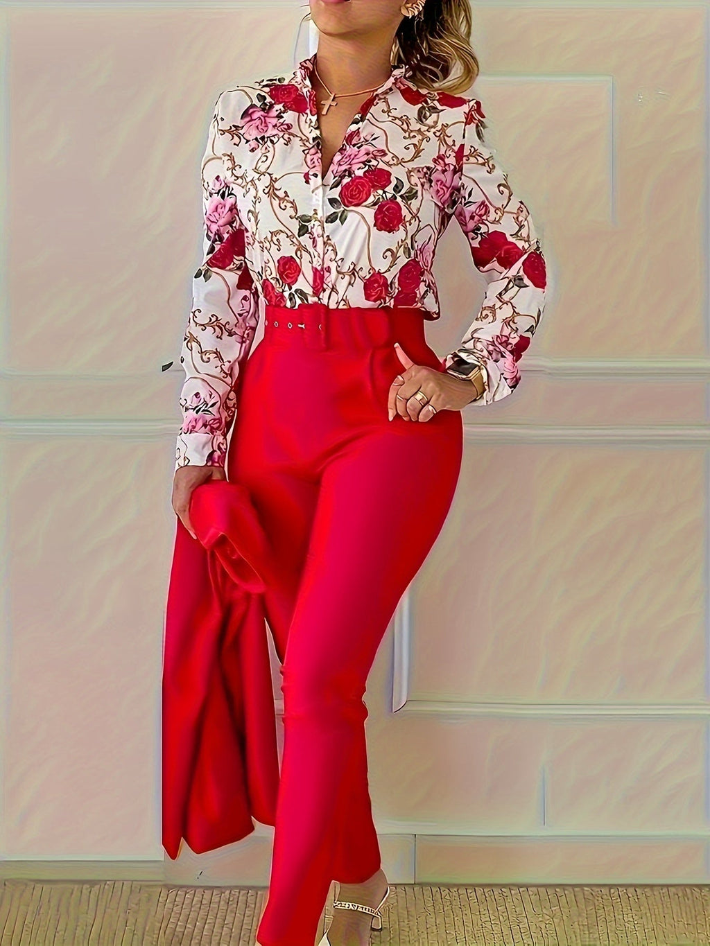 Marlene | Elegant Floral Two-Piece Set