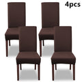 Chair Cover Set of 4 or 6 Stretch Milk-Fiber Dining Slipcovers in Eight Available Color Choices