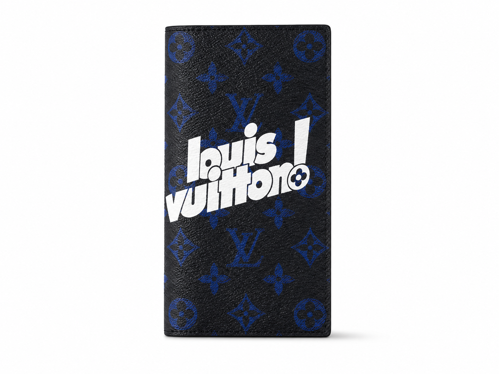 Louis Vuitton Brazza Wallet – Monogram Eclipse Galaxy Blue "louis vuitton!"