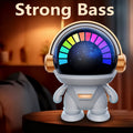 Portable Bluetooth Speaker Astronaut Mini Desktop Design with LED Light and USB Rechargeable Power