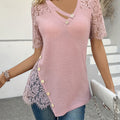 Josie | Lace-Trimmed Button-Detail Tunic