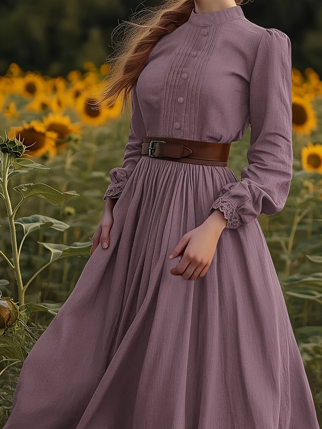 Susannah | Romantisches Maxikleid mit hohem Ausschnitt