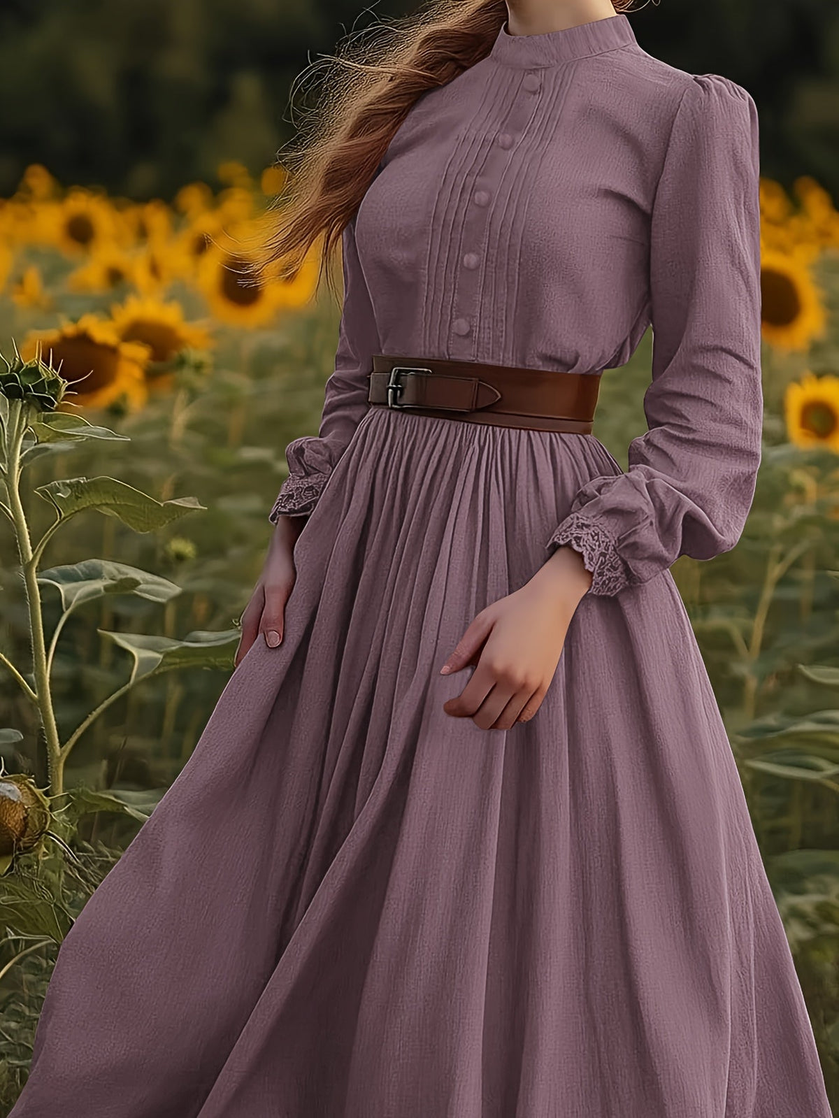 Susannah | Romantisches Maxikleid mit hohem Ausschnitt