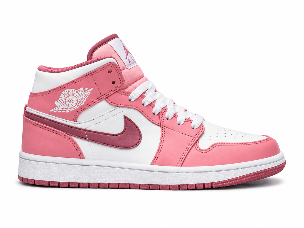 Air Jordan 1 Mid – Desert Berry Pink White Women's