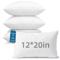 Outdoor Pillow Inserts 4/6 Pack, Soft or Waterproof Throw Pillow Forms for Sofa, Bed & Patio, 12x20-20x20 Inch