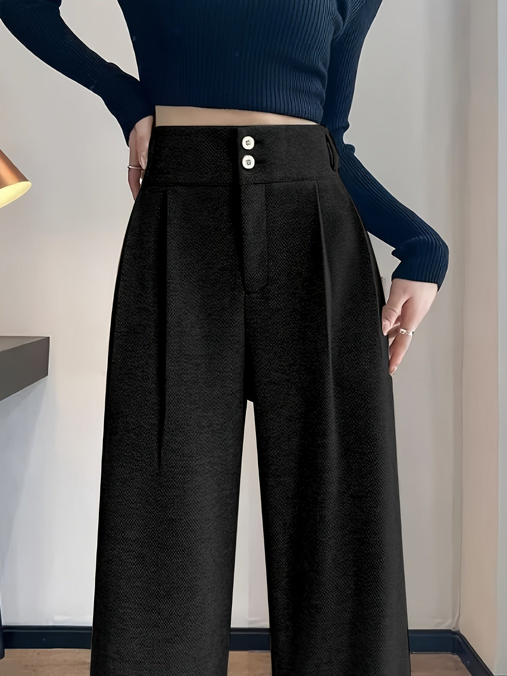Estella | High-Waist-Hose mit weitem Bein