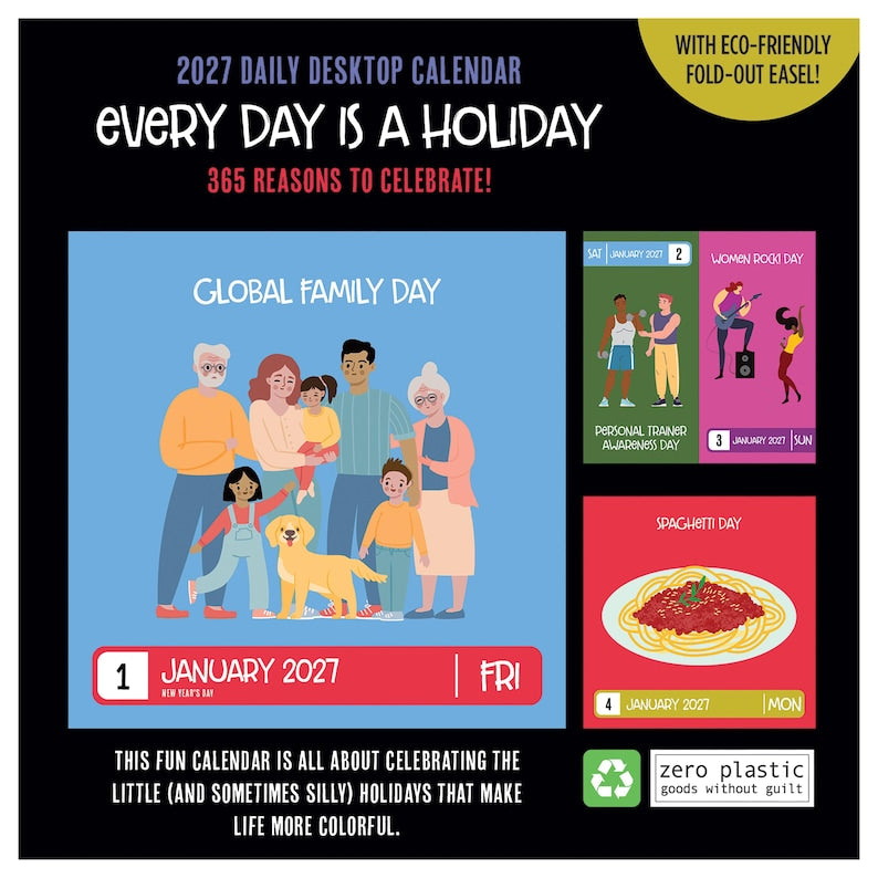 2027 Every Day's a Holiday Daily Desktop Calendar