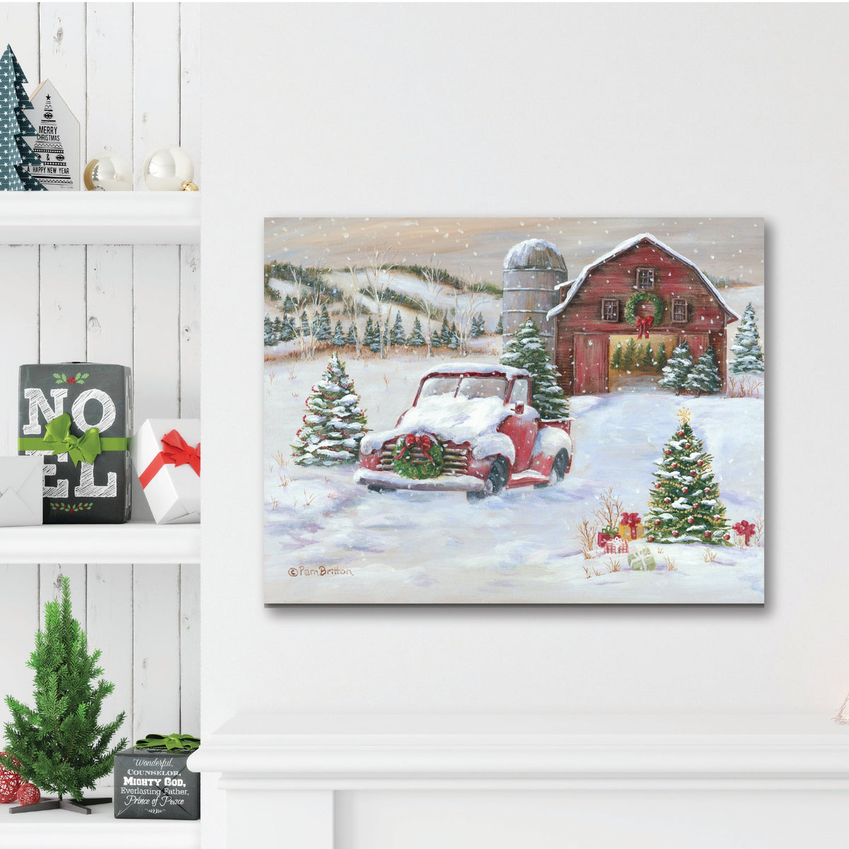 On the Farm Christmas Gallery-Wrapped Canvas Wall Art