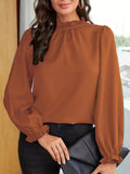 Katherine | Bluse mit Puffärmeln und Rüschenkragen