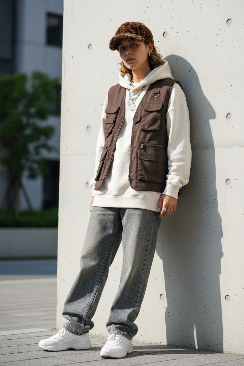 Parker Baseballkappe mit Leopardenmuster – Unisex, Polyester, Einheitsgröße