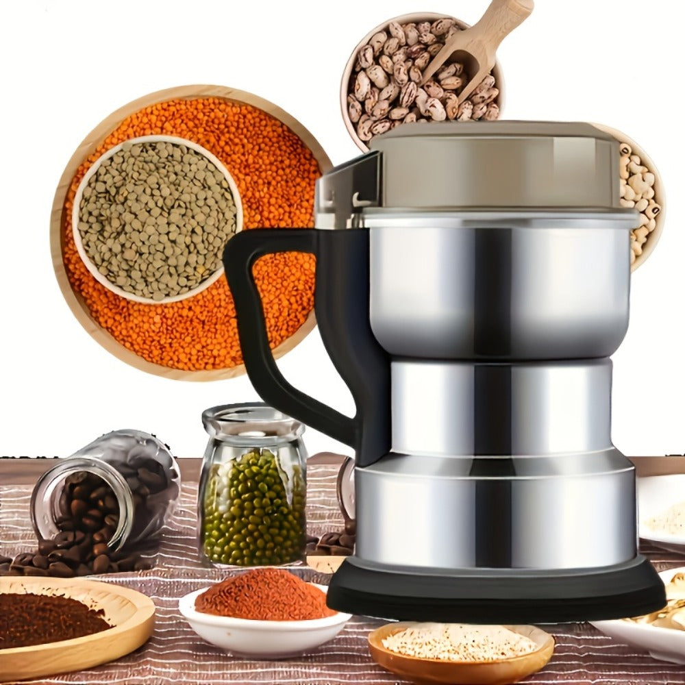Electric Coffee Grinder 300W 4-Blade Stainless Steel Spice Nut Bean Grinder 400g 14oz Deepen for Entryways, Bedrooms and Living Spaces