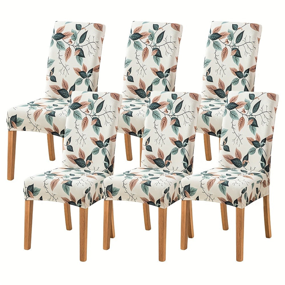 Dining Chair Covers in Ten Patterns with Four- or Six-Piece Set Checkouts for Parsons Chairs