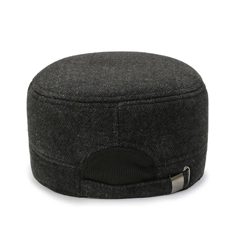 Woolen Army Military Cap Winter Adjustable