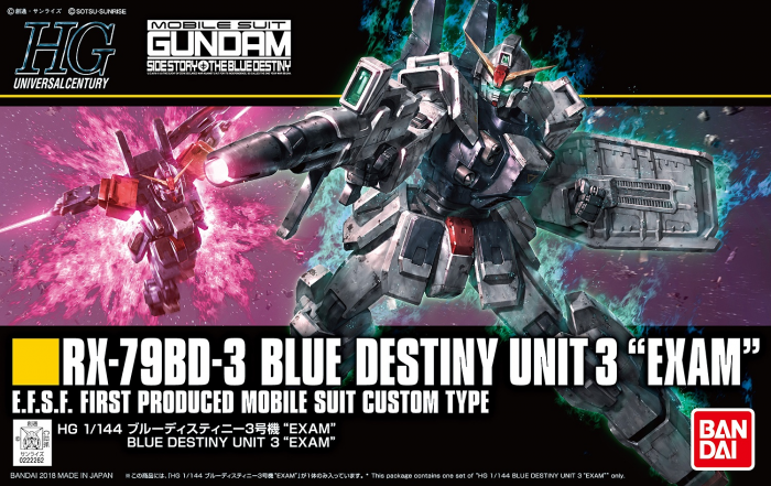 HG RX-79BD-3 Blue Destiny Unit 3 “EXAM” 1/144