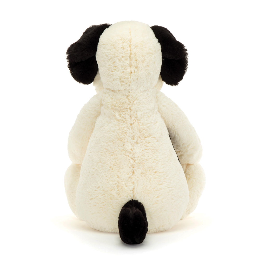 Jellycat Bashful Welpe Schwarz & Creme, Really Big 90 cm
