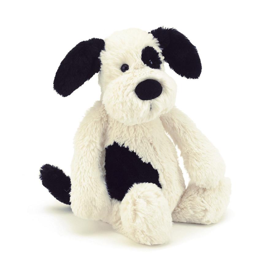 Jellycat Original Bashful Welpe Schwarz & Creme