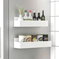 Magnetic Refrigerator Storage Rack 2/4pcs Fridge Side Organizer, Multi-Purpose Magnetic Storage Box for Kitchen Bathroom