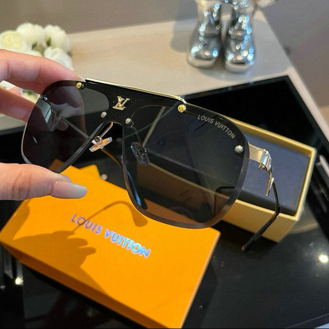 Louis Vuitton Shield Sunglasses — Black & Gold