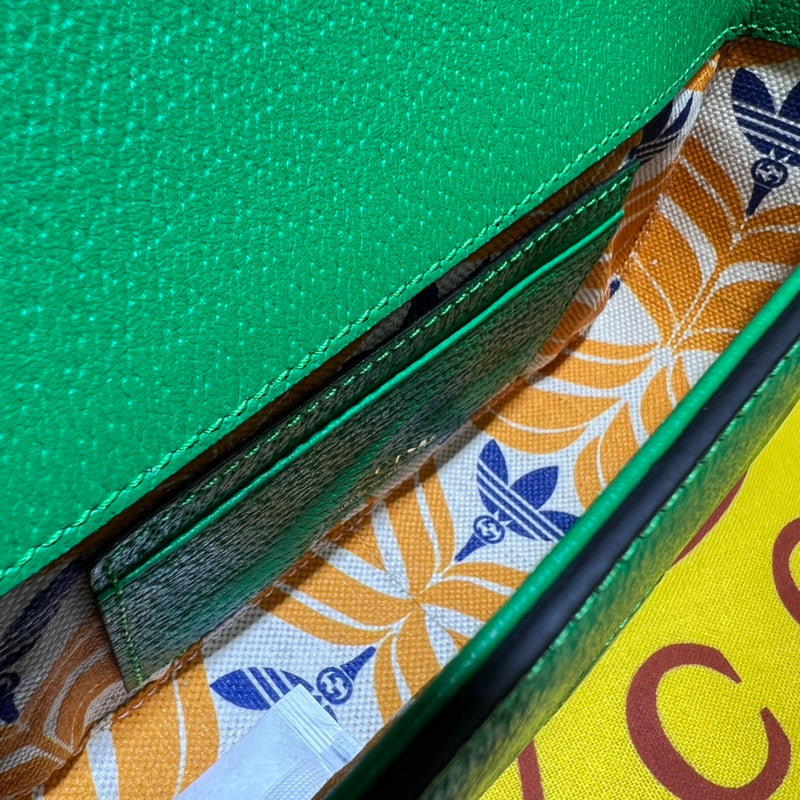 Gucci x Adidas Small Shoulder Bag – Green Leather Trefoil GUCCI Web Strap