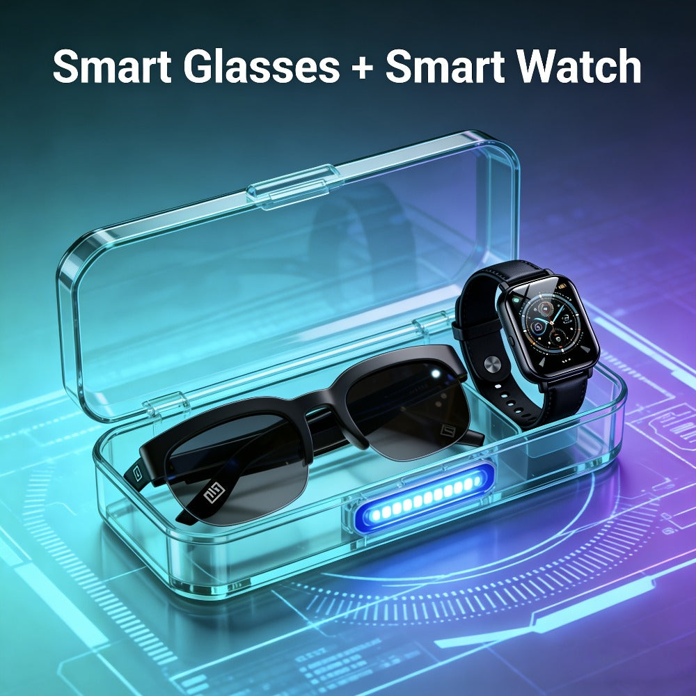 AI Smart Glasses with Real-Time Multi-Language Translation and Bluetooth Wireless Mic & Speaker
