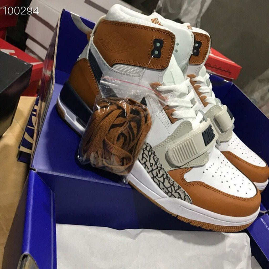 Air Jordan Legacy 312 Wheat Gum – White / Tan / Black / Cement / Gum