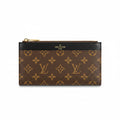 Louis Vuitton Slim Long Card Wallet — Monogram Canvas & Black