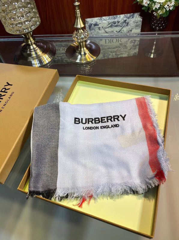 Burberry London England Logo Stripe Scarf